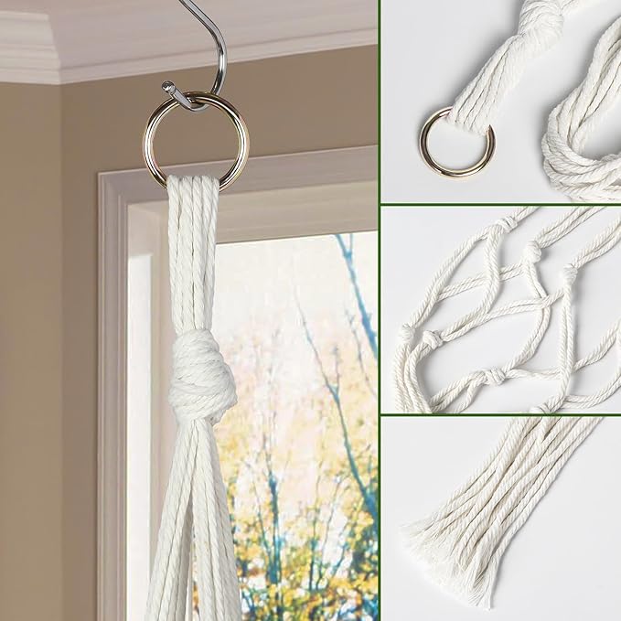 6 Pack Macrame Plant Hanger Indoor Hanging Planters - Image 5