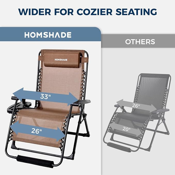 HOMSHADE XXL Zero Gravity Chair - Image 3