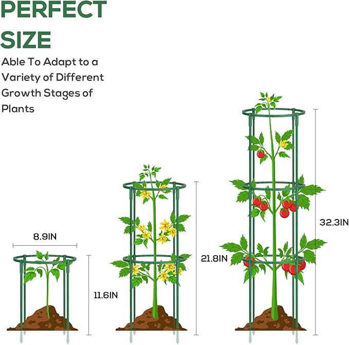 24 Pcs Plant Support Stakes, Half Round Plant Support - Image 4