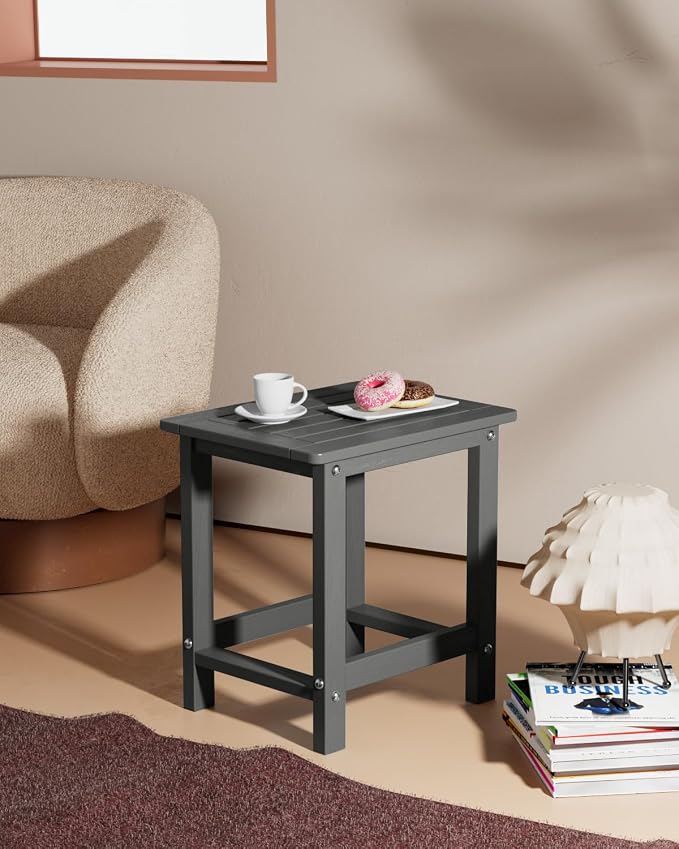 YEFU Outdoor Side Table for Patio: 16" HIPS Weather - Image 2