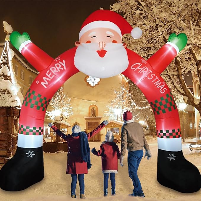 11 FT Christmas Inflatable Archway Decorations, Christmas Inflatable Santa - Image 7