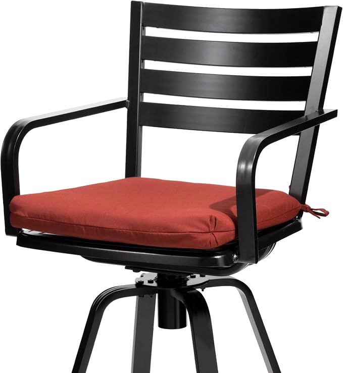Pellebant 29.5" Sunbrella Outdoor Bar Stools Set of 2, Aluminum Swivel Patio - Image 6