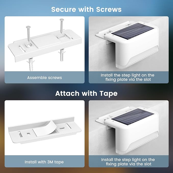 SOLPEX Solar Fence Lights Outdoor, Solar Deck Lights Waterproof LED Step Light - Image 8