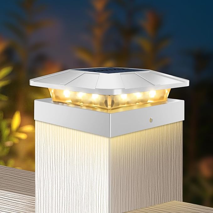 Peasur 4x4 Solar Post Cap Lights Outdoor by Peasur