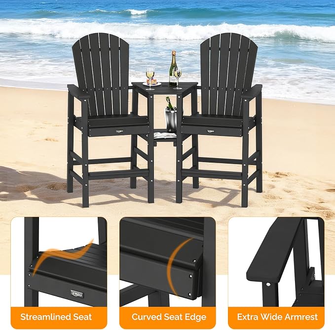 VINGLI Tall Adirondack Chairs Set of 2 - Image 4