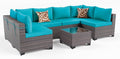Kullavik 7 Pieces Outdoor Patio Furniture Set PE Wicker Rattan Sectional Sofa by KULLAVIK