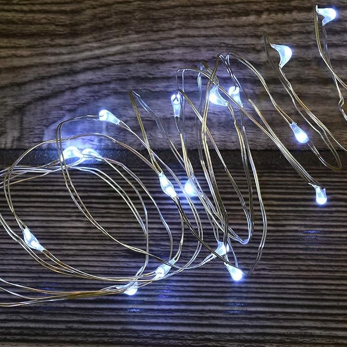 2 Pack Solar Powered Fairy String Lights Outdoor Waterproof 8 Modes Twinkle - Image 4