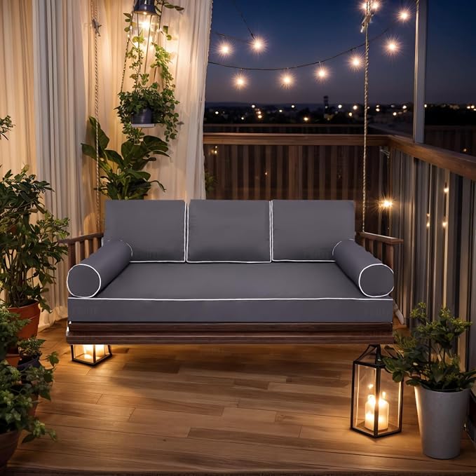 Outdoor Twin daybed Cover, for Outside Patio Porch Swing Chair Mattress Bolster - Image 5