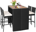 HAPPYGRILL 5 Pieces Rattan Outdoor Bar Set by HAPPYGRILL