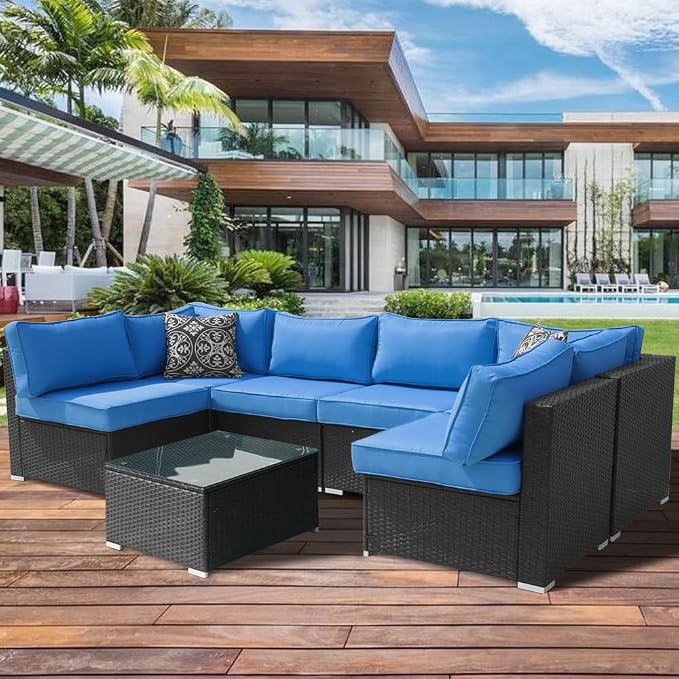 14Pcs Outdoor Cushion Covers Replacement Washable w/Zipper - Image 8
