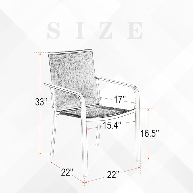 3-Piece Outdoor Dining Set, Small Metal Bistro Table - Image 5
