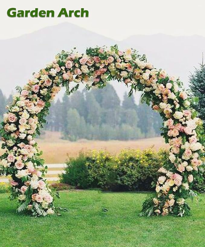 Queension Metal Wedding Arch | for Ceremony Party Decoration 8Ft Wide 7Ft High - Image 7