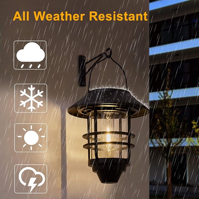 Solar Lantern Outdoor Lights, Hanging Waterproof Lantern Lights - Image 4
