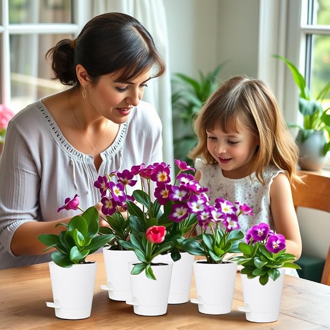 12 Pack 4 Inch Self Watering Plant Pots - Image 6