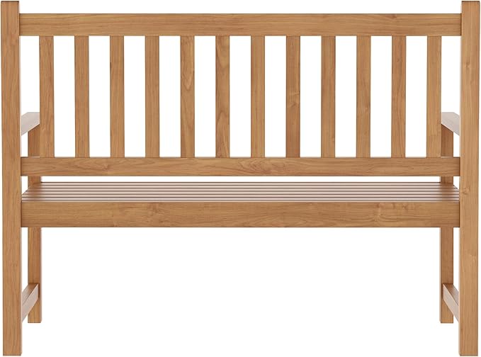 Flash Furniture Adele Commercial Indoor/Outdoor Acacia Wood Bench, 2-Person - Image 5