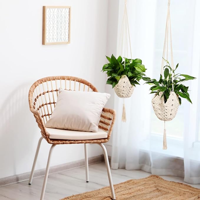 Shappy 1 Pack Jute Crochet Long Plant Hanger - Image 7