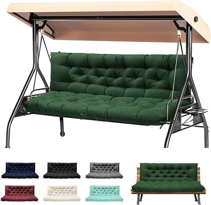 Porch Swing Cushions, Waterproof Swing Cushions Replacement by DANGHOOGYFurnitureCushions