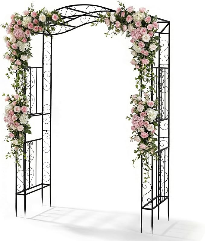 Outvita Garden Arch Trellis, Metal Garden Arbor Archway by Outvita