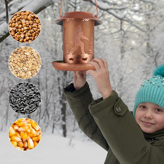 2 Pack Bird Feeders for Outdoors Bigfoot Garden Decor Gifts for Women Mom - Image 6