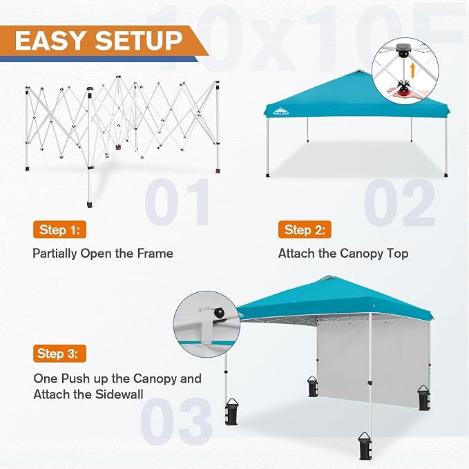 EAGLE PEAK Commercial Canopy 10x10 Pop Up Canopy Tent - Image 2