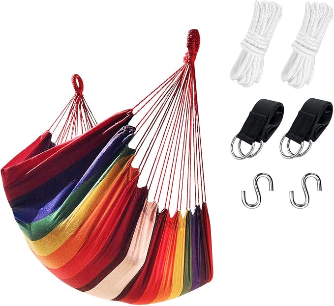 KPX Ourdoor Hanging Hammock Chair – Comfortable Tree Swing Chair Large Size by KPX