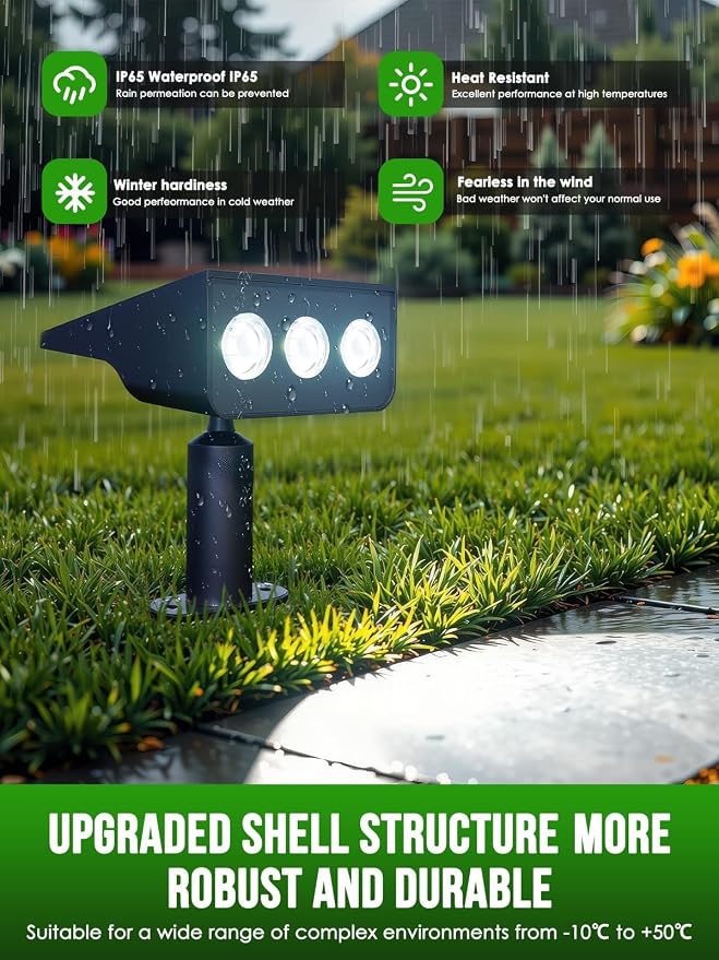 Solar spot Lights Outdoor IP65 Waterproof Solar spotlights 3 Lighting Modes - Image 3
