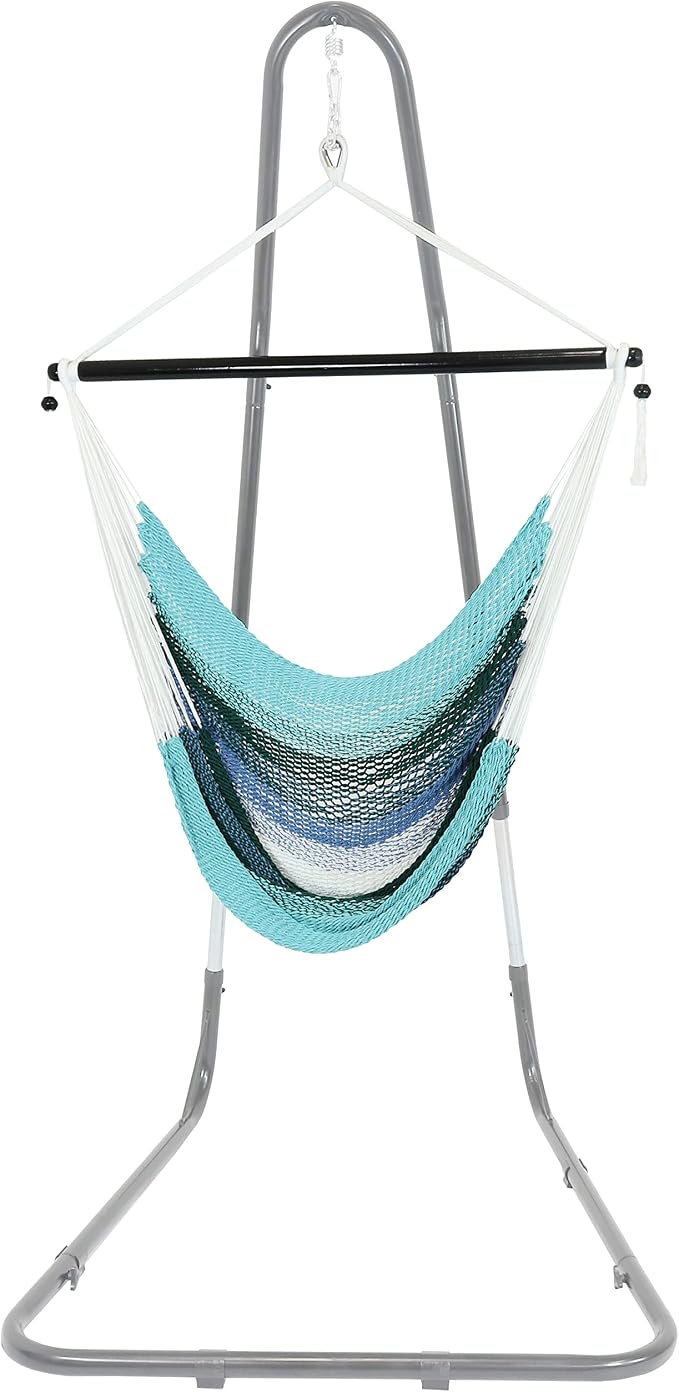Sunnydaze Caribbean XL Hanging Outdoor Hammock Chair - Image 7