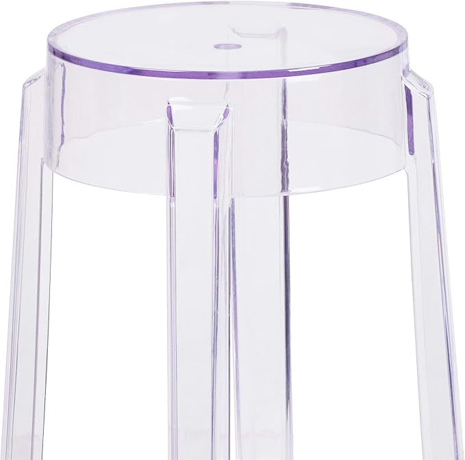 Flash Furniture Laney 25.75" Indoor/Outdoor Counter Height Transparent Dining - Image 6