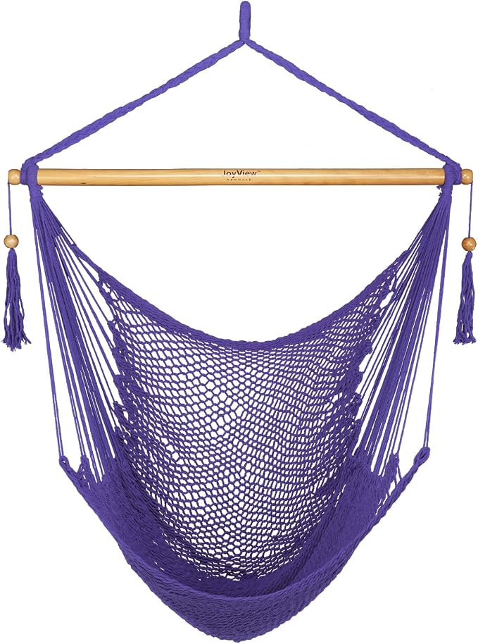 JoyView Hammock Chair with Spreader Bar Caribbean Hammock Swing Chair 300 LBS by JoyView