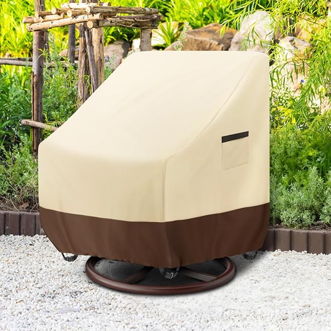 Outdoor Swivel Lounge Chair Cover, Waterproof Heavy Duty Patio Chair Cover - Image 6