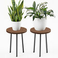 Plant Stand Indoor 14'': Indoor Plant Stand 2 Pack Metal Plant Table by SAKSUNFORYOU