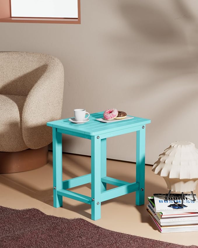 YEFU Outdoor Side Table for Patio: 16" HIPS Weather - Image 2