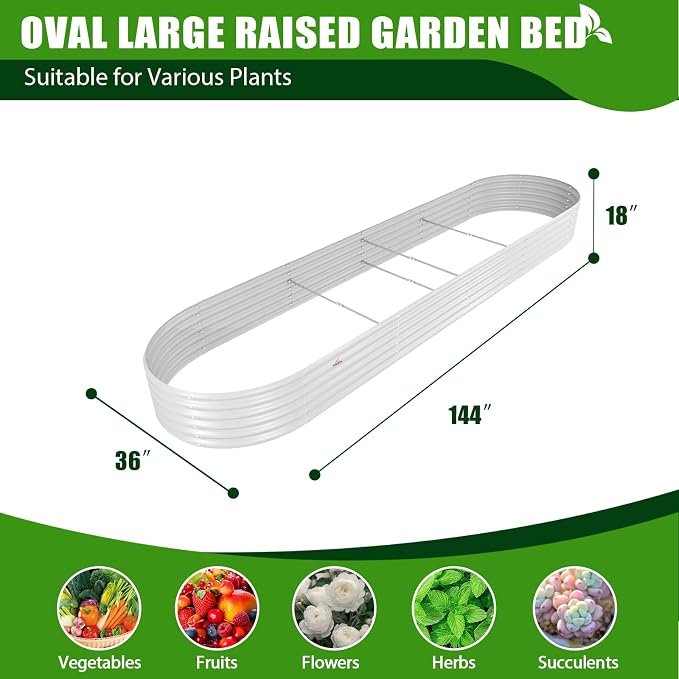 A ANLEOLIFE 3-Pack 12X3X1.5ft & 81x81x18 in Deep Root Galvanized Raised Garden - Image 6