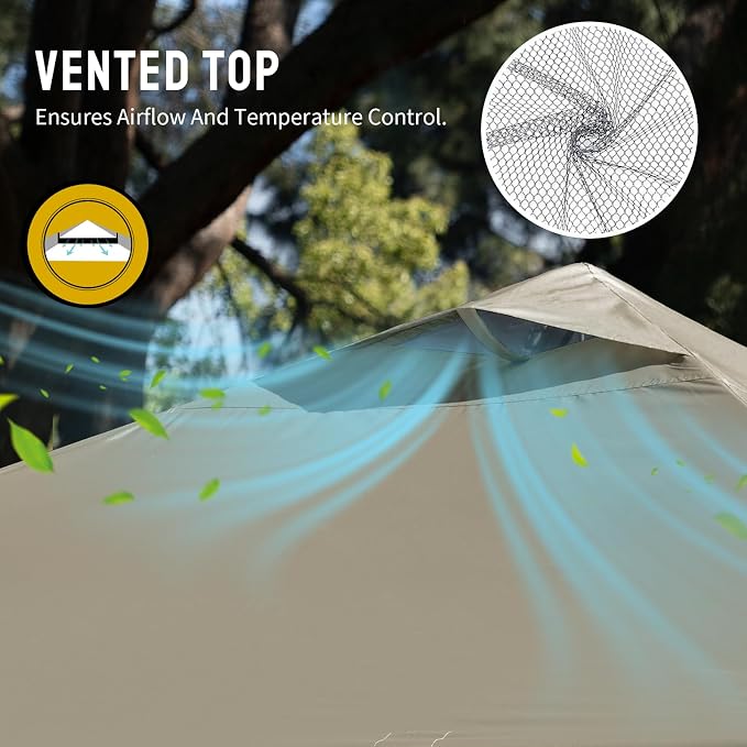 CROWN SHADES 10x10 Pop Up Canopy, Patented Center Lock One Push Tent Canopy - Image 4