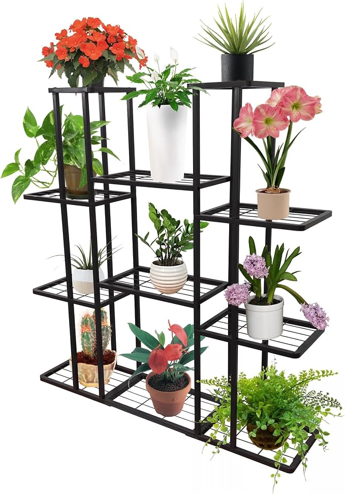MTB Garden 4 Tier 11 Potted Metal Large Plant Stand - Image 2