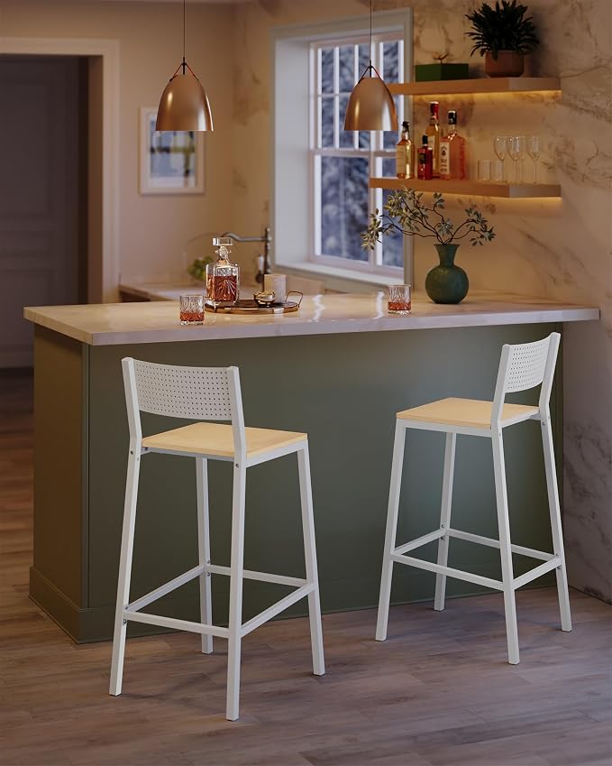 VASAGLE Bar Stool Set of 2, Bar Chairs - Image 4