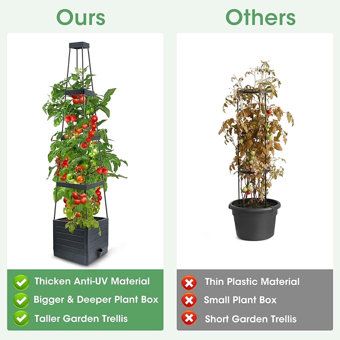 MQUPIN Tomato Planter Box with Trellis - Image 6