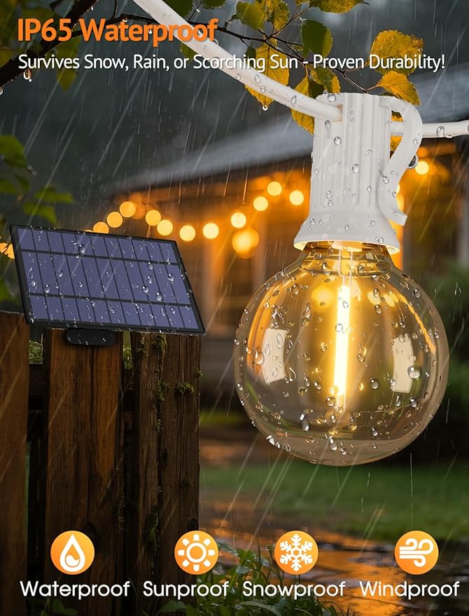 25FT Solar String Lights Outdoor - Image 3