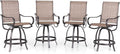 Sophia and William Patio Bar Stools Counter Height, Swivel Bar Chairs, Supports by SophiaWilliam