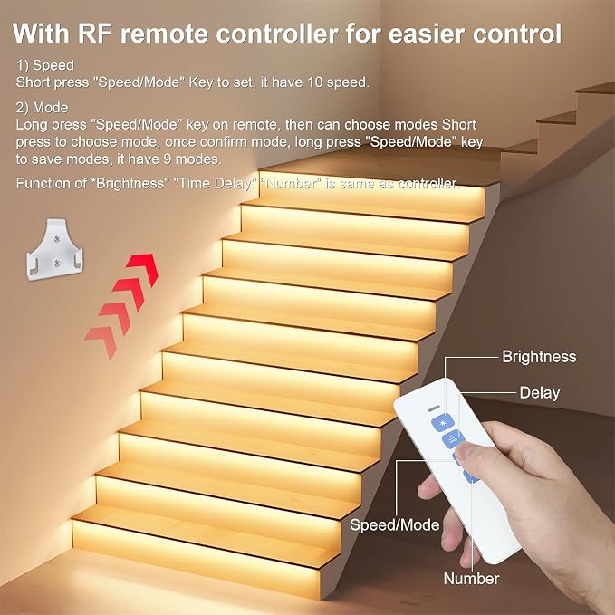 Intelligent Motion Sensor LED Stair Light Kit - Image 6