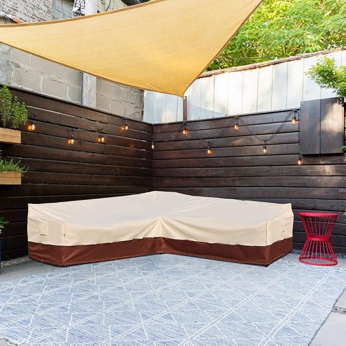 Outdoor Sectional Cover Patio Furniture Covers Waterproof Rip-Stop Anti-UV 600D - Image 2
