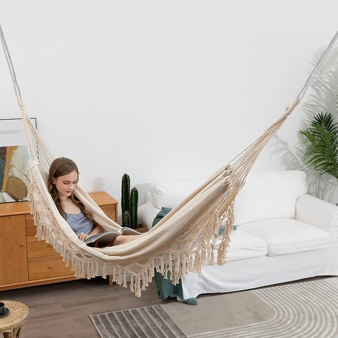 Double Boho Macrame Hammock - Image 4