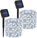 2 Pack Total 200 LED 66FT Solar Powered Copper Wire String Lights Outdoor by DAYLIGHTIR