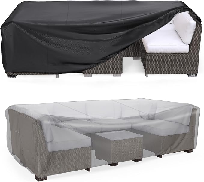 Patio Furniture Set Cover Waterproof, Mrrihand Outdoor Sectional Sofa Set Cover by Mrrihand