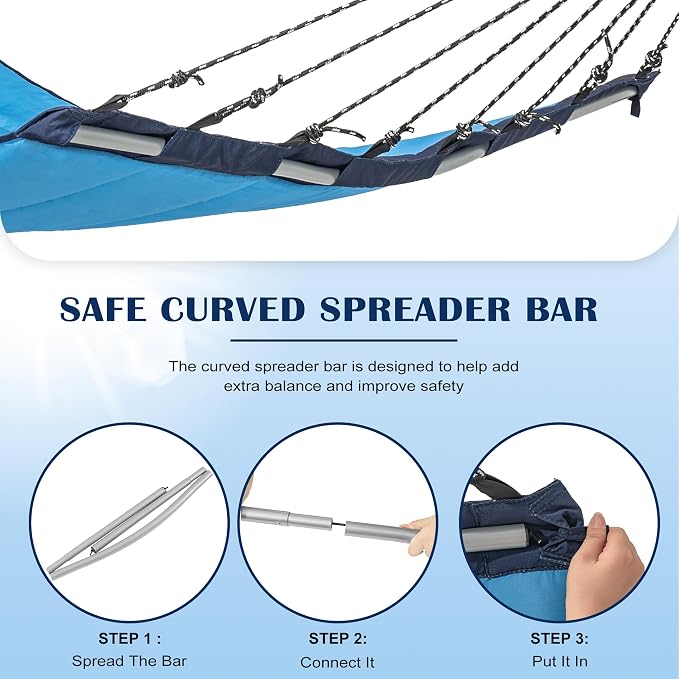 Lazy Daze Hammocks 12 FT Quilted Fabric Hammock - Image 5