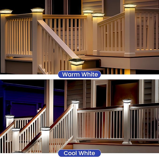 APONUO Solar Post Cap Lights 6 Pack - Image 7