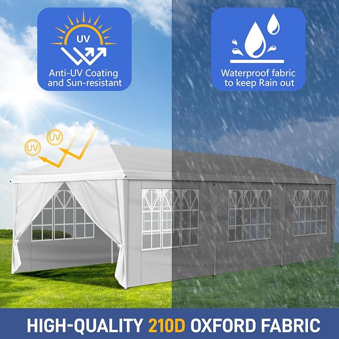 Outvita 10x30ft Ez Pop Up Canopy, Portable Instant Canopy Tent - Image 5