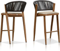 PURPLE LEAF Bar Stool Set of 2 Outdoor Bar Chairs by PURPLELEAF