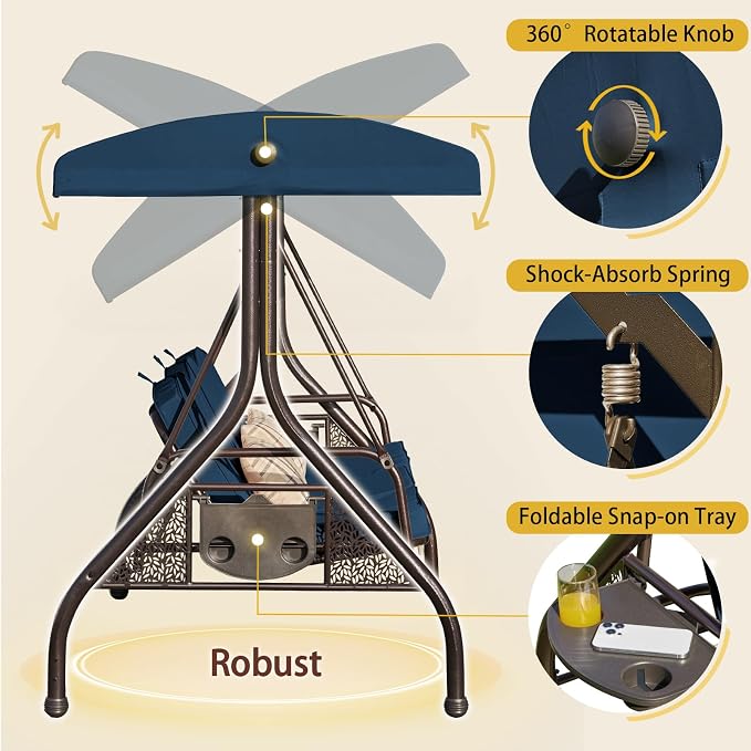 3-in-1 Convertible Outdoor Swing - Image 5