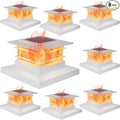 Dynaming 8 Pack Solar Post Cap Lights Outdoor by Dynaming